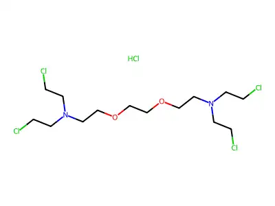 Triethylamine, ethylenedioxybis(2,2'-dichloro-, hydrochloride structure