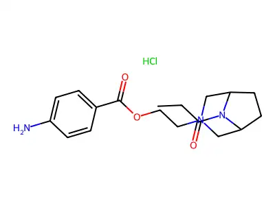 8-Propionyl-3,8-diazabicyclo(3.2.1)octane-3-ethanol p-aminobenzoate (ester) hydrochloride structure