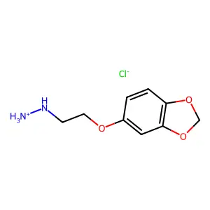 Hydrazine, (2-(3,4-methylenedioxyphenoxy)ethyl)-, hydrochloride structure