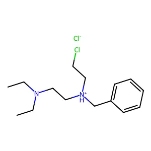 Ethylenediamine, N-benzyl-N-(2-chloroethyl)-N',N'-diethyl-, hydrochloride structure