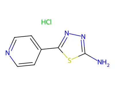 Pyridine, 4-(2-amino-1,3,4-thiadiazol-5-yl)-, hydrochloride structure