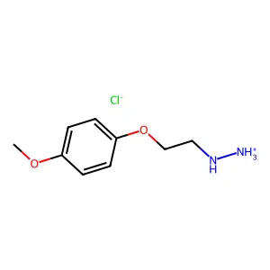 Hydrazine, (2-(p-methoxyphenoxy)ethyl)-, hydrochloride structure