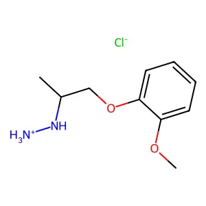 Hydrazine, (1-(o-methoxyphenoxymethyl)ethyl)-, hydrochloride structure
