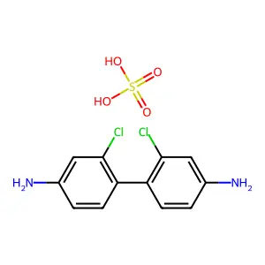 (1,1'-Biphenyl)-4,4'-diamine, 2,2'-dichloro-, sulfate (1:1) structure