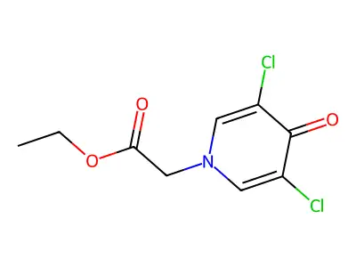 Ethyl 2-(3,5-dichloro-4-oxo-1,4-dihydropyridin-1-yl)acetate structure