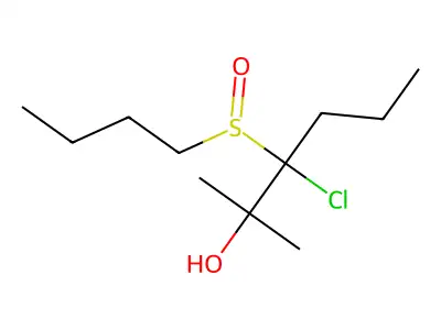 3-(Butane-1-sulfinyl)-3-chloro-2-methylhexan-2-ol structure