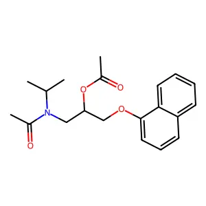 Acetamide, N-(2-(acetyloxy)-3-(1-naphthalenyloxy)propyl)-N-(1-methylethyl)- structure