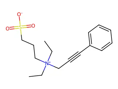 3-[Diethyl(3-phenylprop-2-ynyl)amino]propanesulfonic acid structure