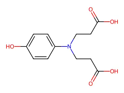 3-[(2-Carboxyethyl)(4-hydroxyphenyl)amino]propanoic acid structure