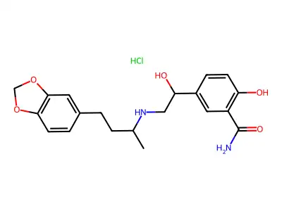 Medroxalol hydrochloride structure