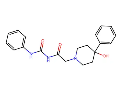 1-Piperidineacetamide, 4-hydroxy-4-phenyl-N-((phenylamino)carbonyl)- structure