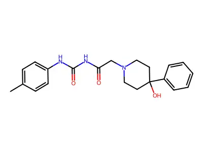 1-Piperidineacetamide, 4-hydroxy-N-(((4-methylphenyl)amino)carbonyl)-4-phenyl- structure