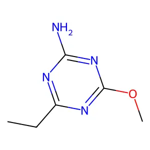 4-Ethyl-6-methoxy-1,3,5-triazin-2-amine structure