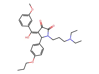 1-[3-(Diethylamino)propyl]-4-[hydroxy(3-methoxyphenyl)methylidene]-5-(4-propoxyphenyl)pyrrolidine-2,3-dione structure