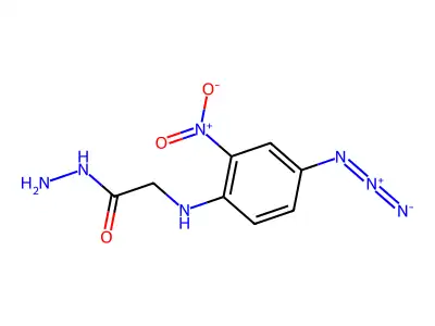 N-(4-azido-2-nitrophenyl)glycyl hydrazide structure