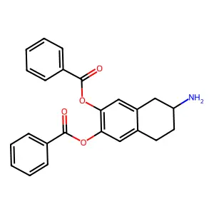 Dibenzoyl 2-amino-6,7-dihydroxy-1,2,3,4-tetrahydronaphthalene structure