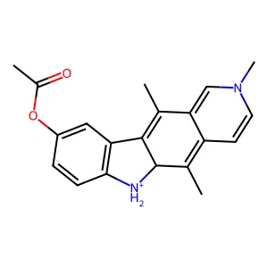 9-(Acetyloxy)-2,5,11-trimethyl-6H-pyrido(4,3-b)carbazolium structure