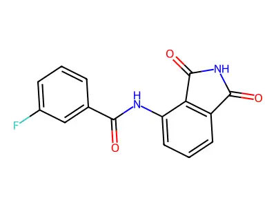 N-(1,3-dioxoisoindol-4-yl)-3-fluorobenzamide structure