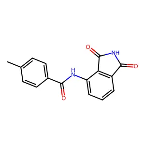 N-(1,3-dioxoisoindol-4-yl)-4-methylbenzamide structure