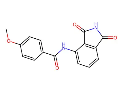 N-(1,3-dioxoisoindolin-4-yl)-4-methoxybenzamide structure