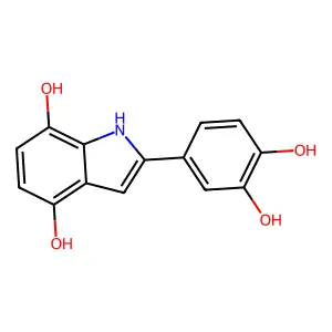 2-(3,4-dihydroxyphenyl)-1H-indole-4,7-diol structure