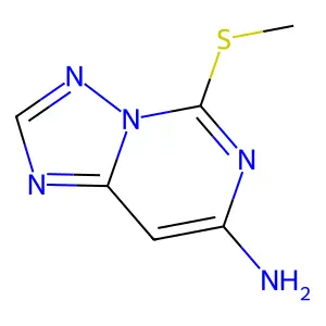 [1,2,4]Triazolo[1,5-c]pyrimidin-7-amine, 5-(methylthio)- structure