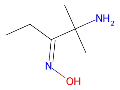 3-Pentanone, 2-amino-2-methyl-, oxime structure