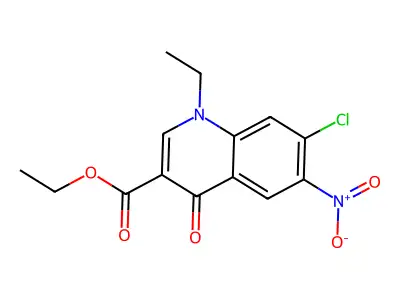 Ethyl 7-chloro-1-ethyl-6-nitro-4-oxo-1,4-dihydroquinoline-3-carboxylate structure