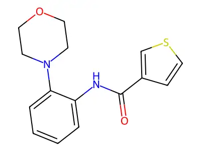 N-[2-(morpholin-4-yl)phenyl]thiophene-3-carboxamide structure