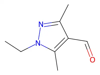 1-Ethyl-3,5-dimethyl-1H-pyrazole-4-carbaldehyde structure