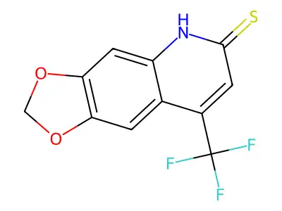 8-(Trifluoromethyl)-1,3-dioxolo[4,5-g]quinoline-6(5H)-thione structure