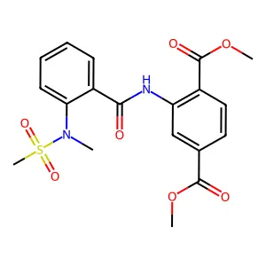 Dimethyl 2-({2-[methyl(methylsulfonyl)amino]benzoyl}amino)terephthalate structure