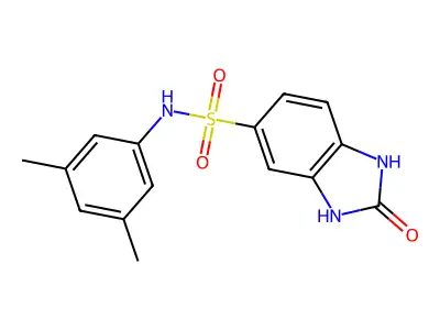 N-(3,5-dimethylphenyl)-2-oxo-2,3-dihydro-1H-benzimidazole-5-sulfonamide structure