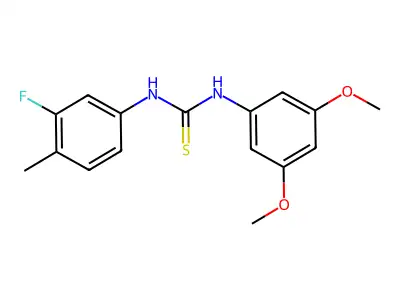1-(3,5-Dimethoxyphenyl)-3-(3-fluoro-4-methylphenyl)thiourea structure