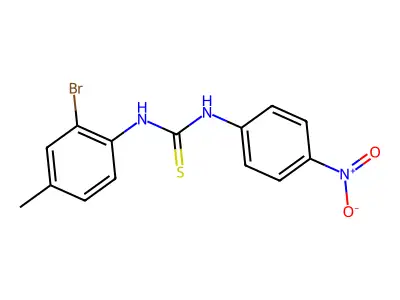 1-(2-Bromo-4-methylphenyl)-3-(4-nitrophenyl)thiourea structure