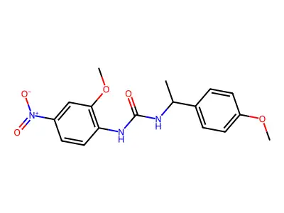 1-(2-Methoxy-4-nitrophenyl)-3-[1-(4-methoxyphenyl)ethyl]urea structure