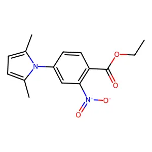 ethyl 4-(2,5-dimethyl-1H-pyrrol-1-yl)-2-nitrobenzoate structure