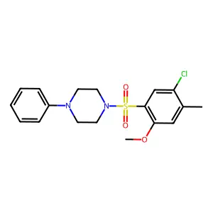 1-(5-Chloro-2-methoxy-4-methylbenzenesulfonyl)-4-phenylpiperazine structure