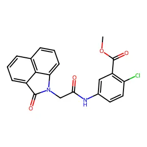 methyl 2-chloro-5-{[(2-oxobenzo[cd]indol-1(2H)-yl)acetyl]amino}benzoate structure