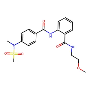 N-(2-methoxyethyl)-2-[[4-[methyl(methylsulfonyl)amino]benzoyl]amino]benzamide structure