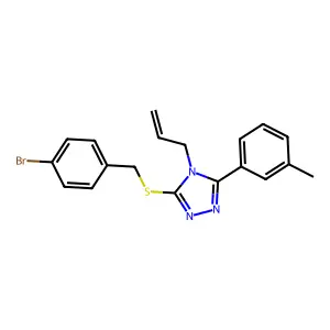 3-[(4-bromobenzyl)sulfanyl]-5-(3-methylphenyl)-4-(prop-2-en-1-yl)-4H-1,2,4-triazole structure
