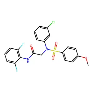 2-(3-chloro-N-(4-methoxyphenyl)sulfonylanilino)-N-(2,6-difluorophenyl)acetamide structure