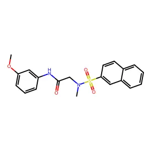 N-(3-methoxyphenyl)-2-[methyl(naphthalen-2-ylsulfonyl)amino]acetamide structure
