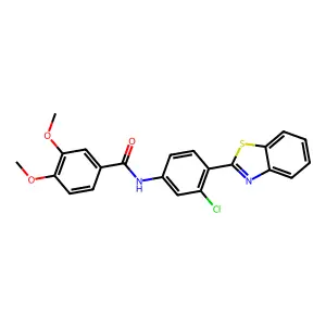 N-[4-(1,3-benzothiazol-2-yl)-3-chlorophenyl]-3,4-dimethoxybenzamide structure