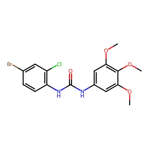 1-(4-Bromo-2-chlorophenyl)-3-(3,4,5-trimethoxyphenyl)urea structure