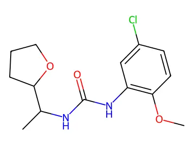 1-(5-Chloro-2-methoxyphenyl)-3-[1-(oxolan-2-yl)ethyl]urea structure