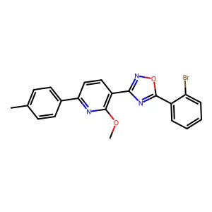 3-[5-(2-Bromophenyl)-1,2,4-oxadiazol-3-yl]-2-methoxy-6-(4-methylphenyl)pyridine structure