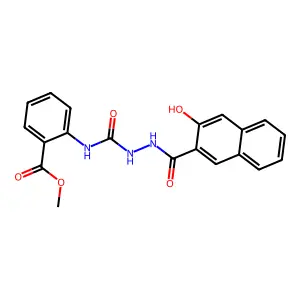 Methyl 2-({[(3-hydroxy-2-naphthyl)carbonylamino]amino}carbonylamino)benzoate structure