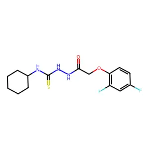 1-Cyclohexyl-3-[[2-(2,4-difluorophenoxy)acetyl]amino]thiourea structure