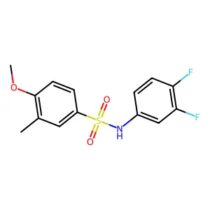 N-(3,4-difluorophenyl)-4-methoxy-3-methylbenzenesulfonamide structure